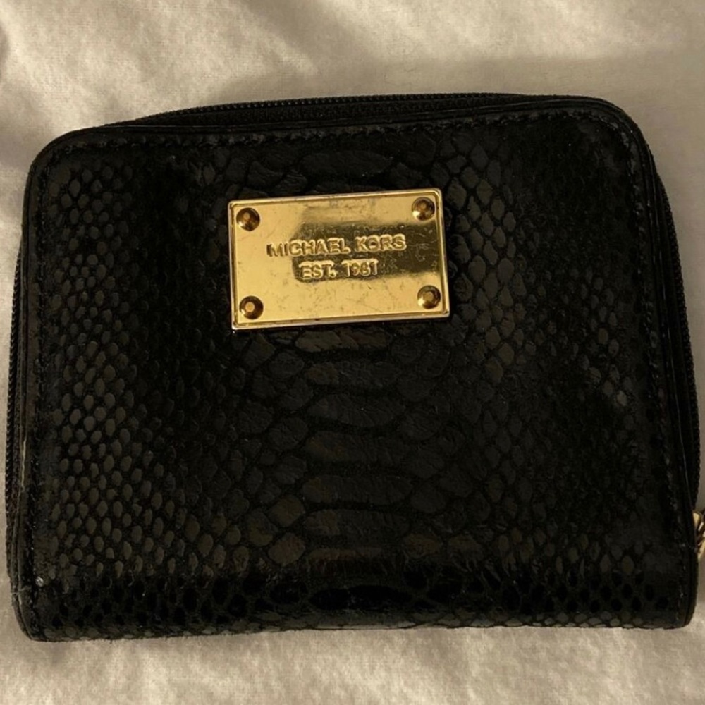 Michael Kors black snake Wallet